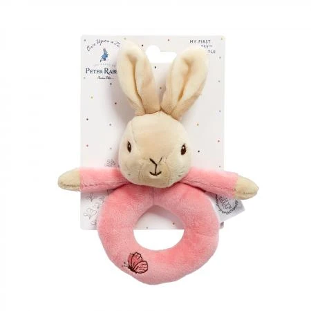 Flopsy Bunny Plush Ring Rattle Toy - Image 2