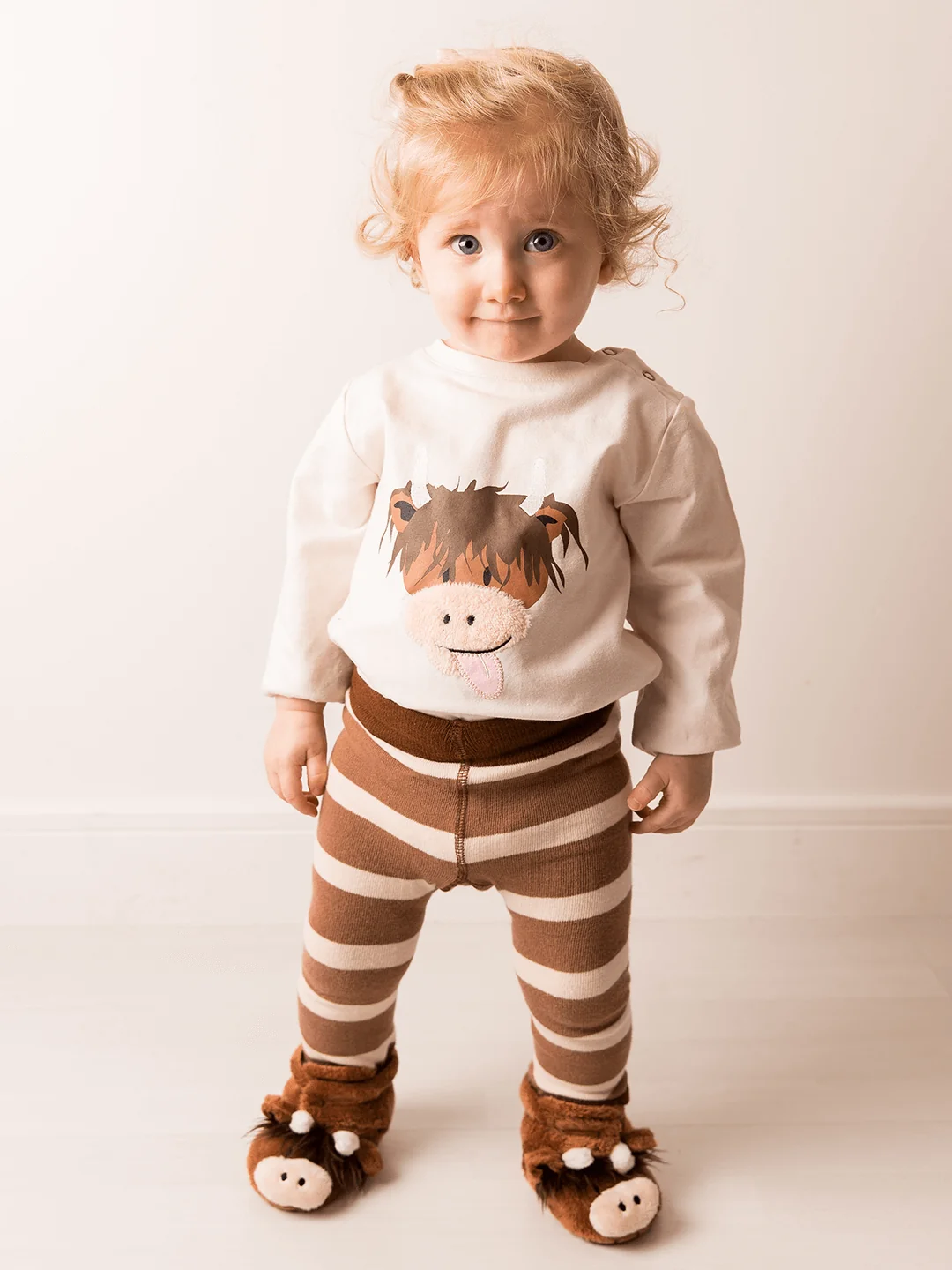 Neutral Highland Cow Booties - Image 3